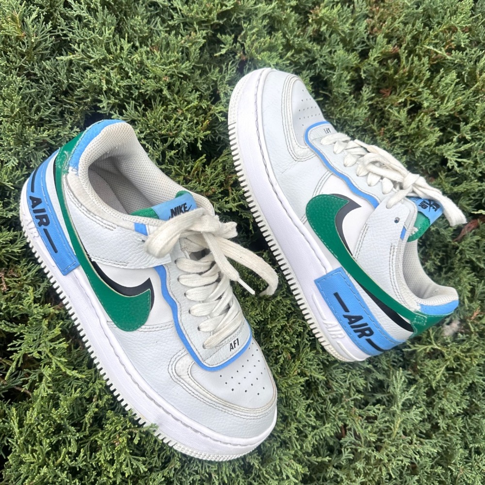 Nike Air Force 1 Shadow Photon Dust Malachite Women's Athletic Shoes Size 8